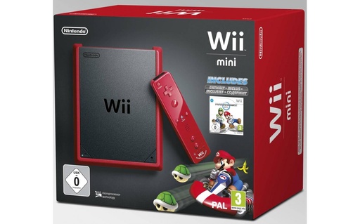 [1022] NINTENDO WII Mini rood +Mario Kart WII